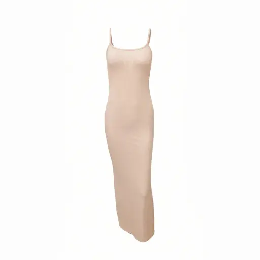 SHEIN, Vestido largo ceñido, beige